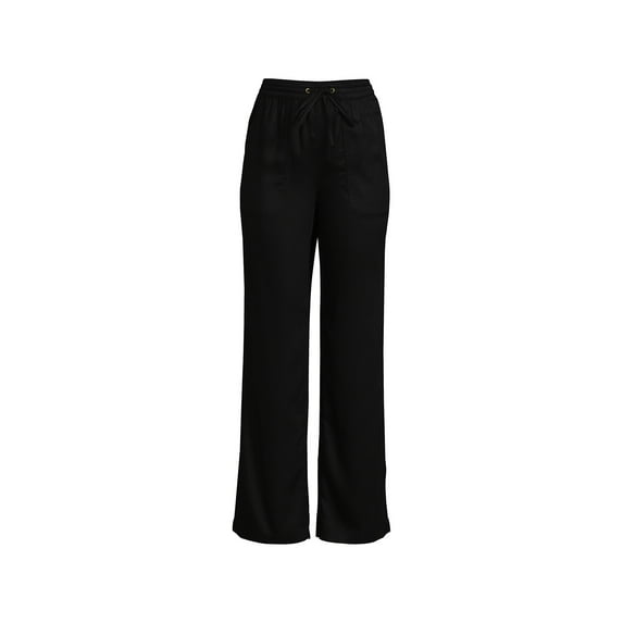 Lands' End Women's Petite TENCEL™ Fiber High Rise Wide Leg Pants