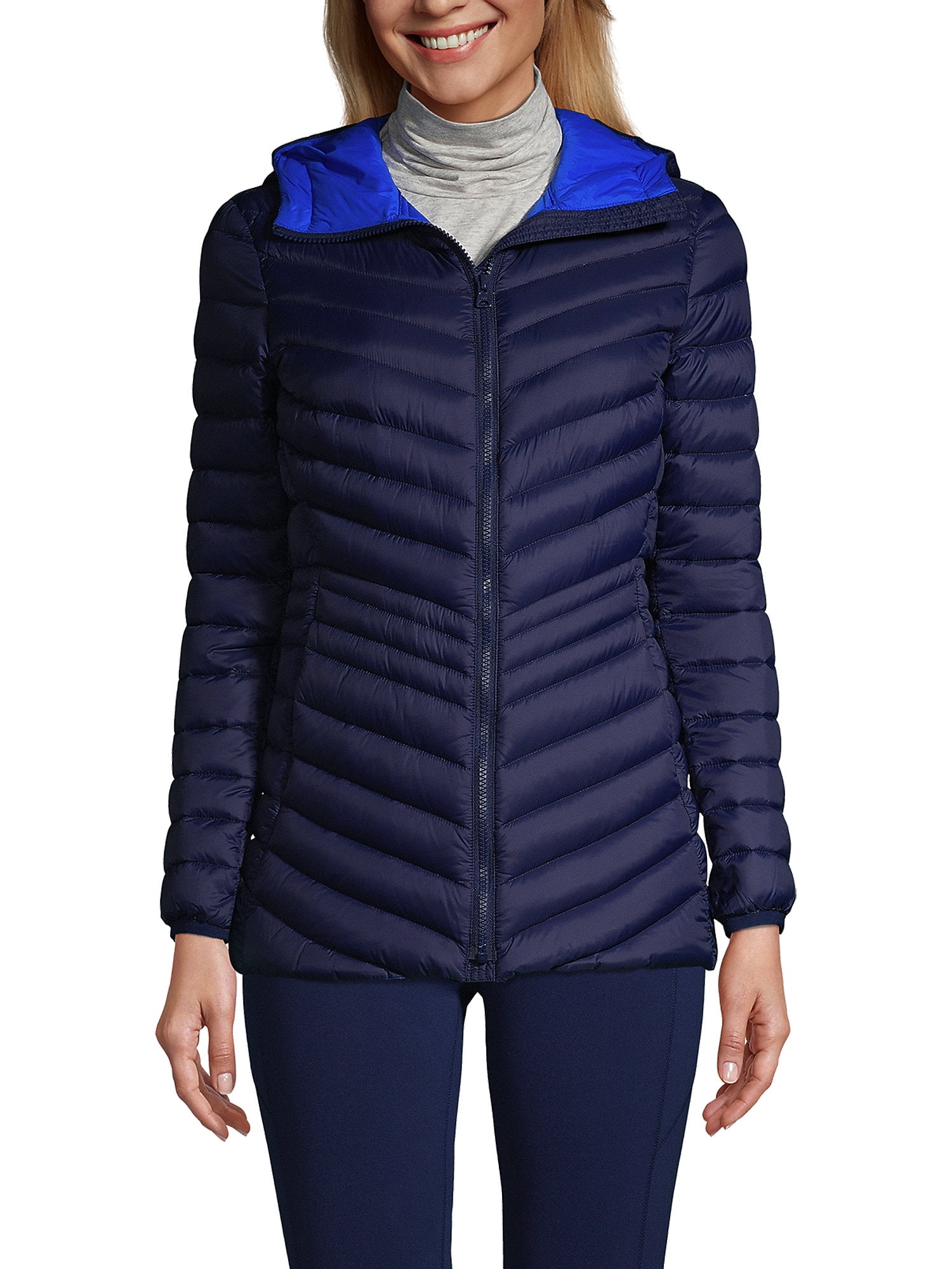Lands' End Women's Petite Ultralight Packable Down Long Jacket