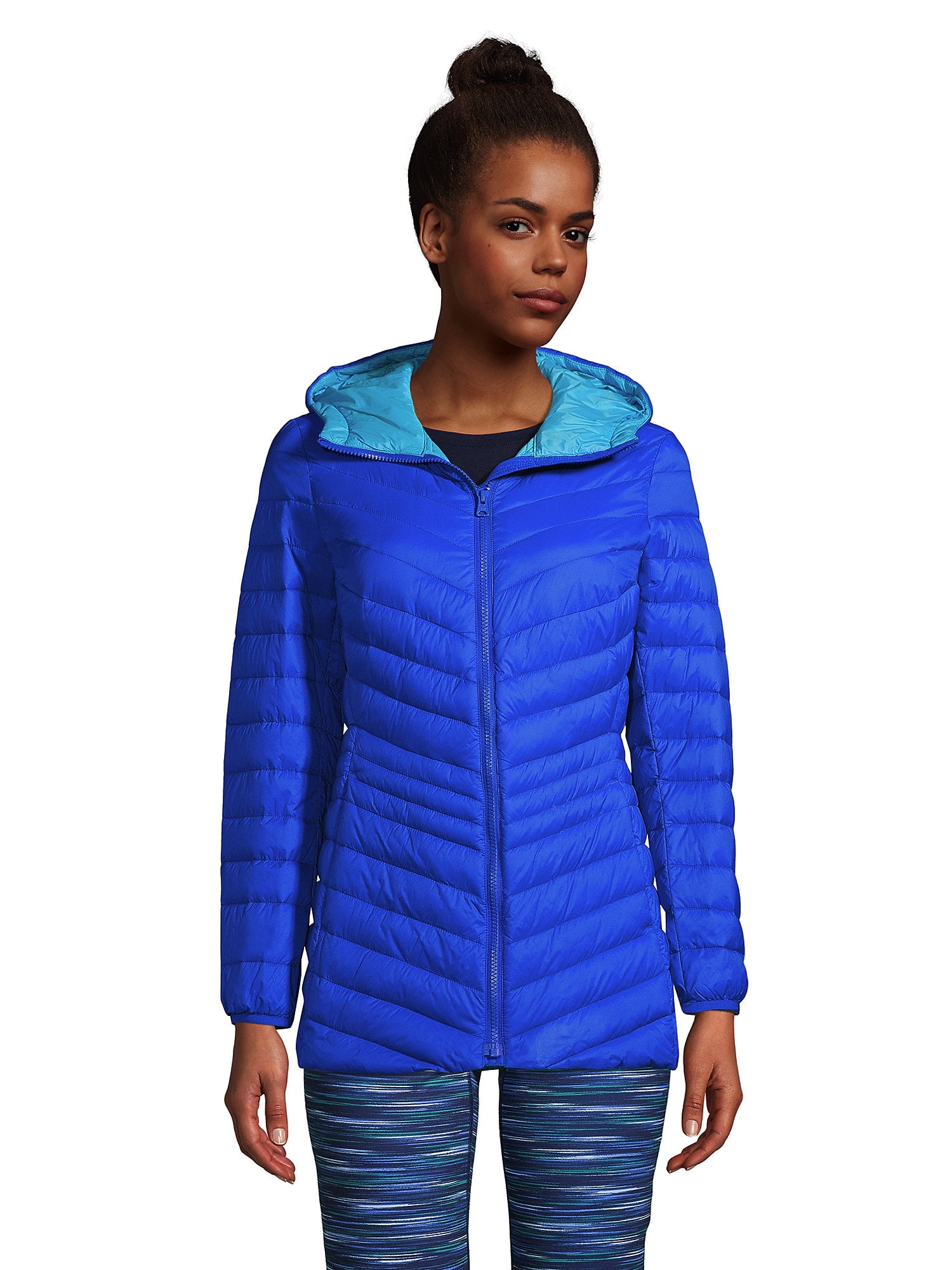 Lands' End Women's Petite Ultralight Packable Down Long Jacket