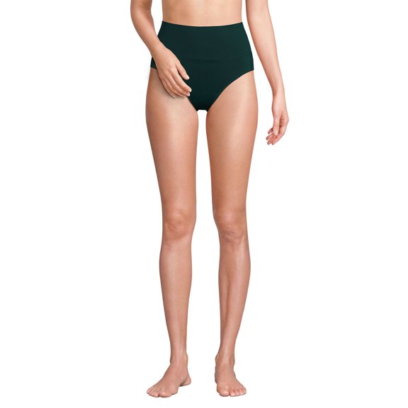 Lands' End Women's Pinchless High Waisted Bikini Bottoms
