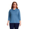 thumbnail image 1 of Lands' End Women's Plus Size 3/4 Sleeve Light Weight Jersey Cowl Neck Top, 1 of 3