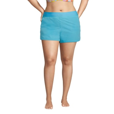 Lands' End Women's Plus Size 3" Board Shorts with Panty