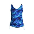 thumbnail image 1 of Lands' End Women's Plus Size Chlorine Resistant Adjustable Underwire Tankini Swimsuit Top, 1 of 3