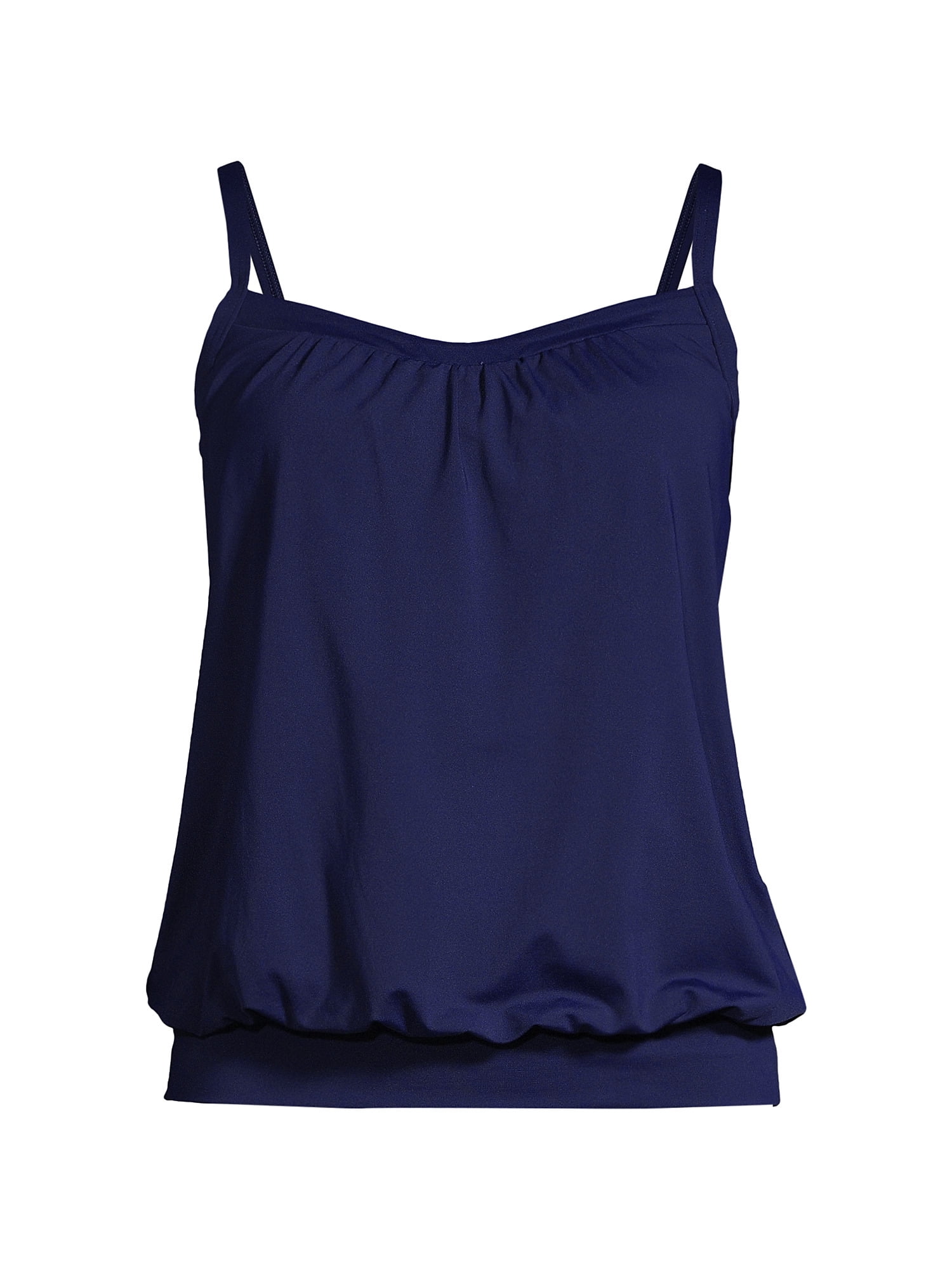 Lands' End Women's Plus Size Chlorine Resistant Blouson Tummy Hiding