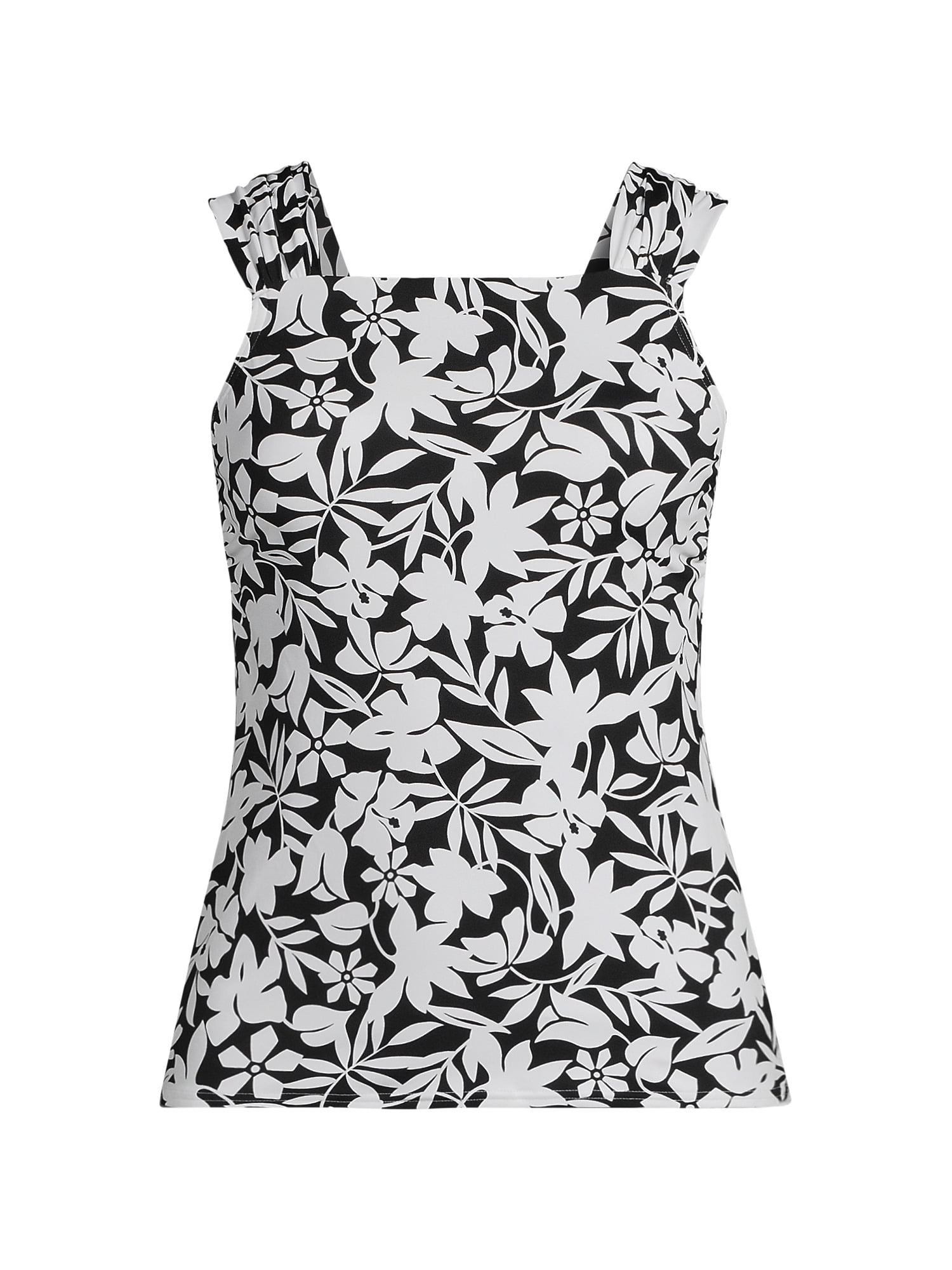 Lands' End Women's Plus Size Chlorine Resistant Cap Sleeve High Neck