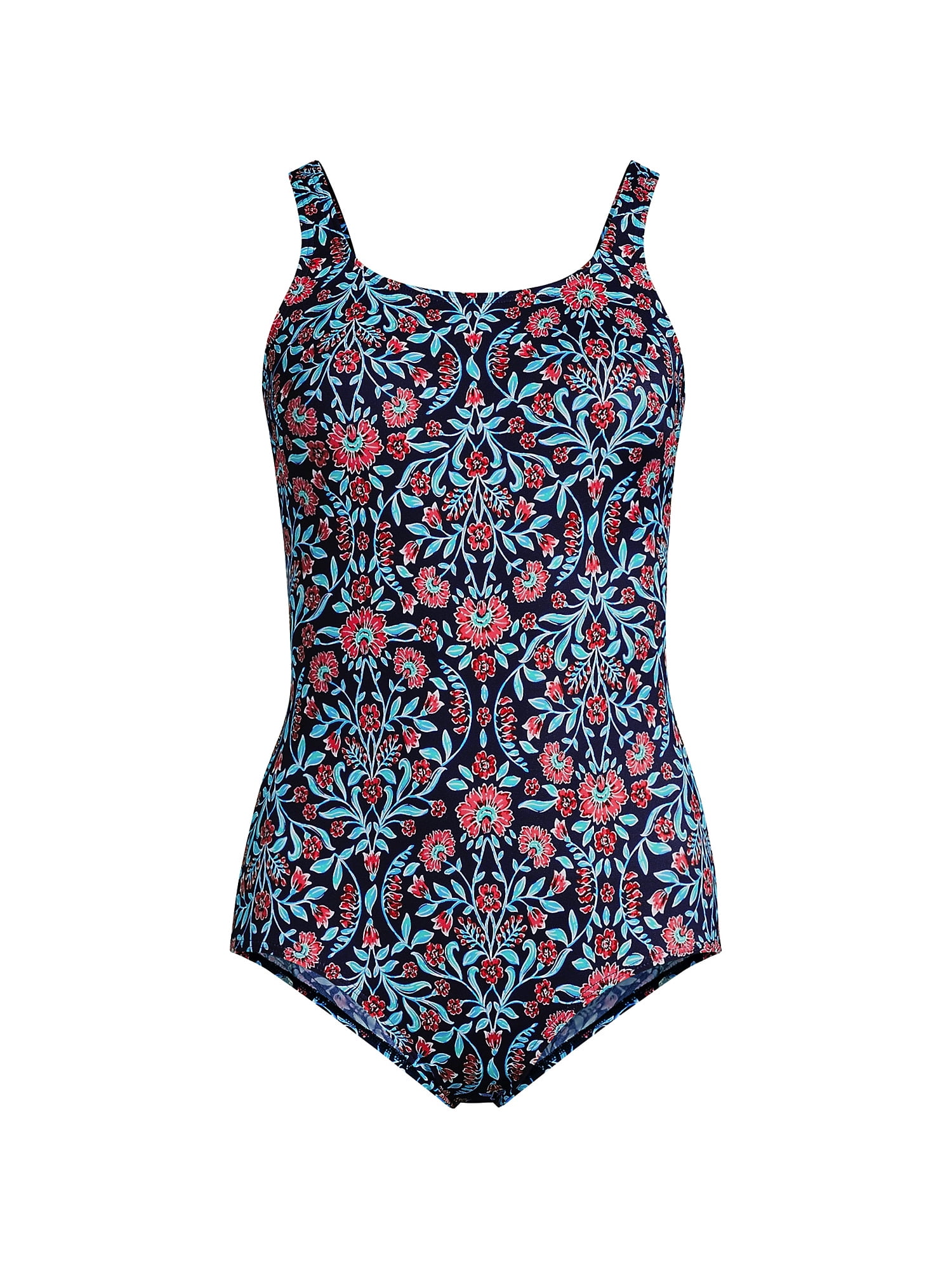 Lands' End Women's Plus Size Chlorine Resistant Scoop Neck Soft Cup