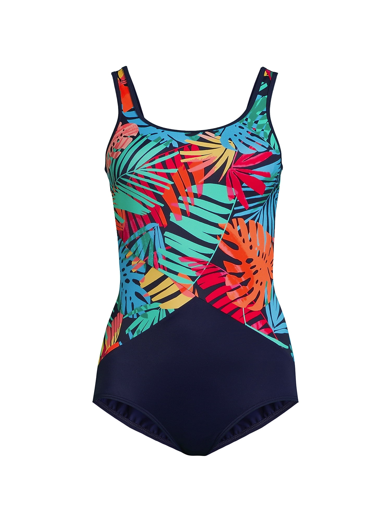 Lands' End Women's Plus Size Chlorine Resistant Scoop Neck Soft Cup