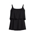 thumbnail image 1 of Lands' End Women's Plus Size Chlorine Resistant Scoop Neck Tiered Tankini Swimsuit Top, 1 of 3