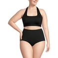 thumbnail image 1 of Lands' End Women's Plus Size Chlorine Resistant Square Neck Halter Bikini Top, 1 of 4