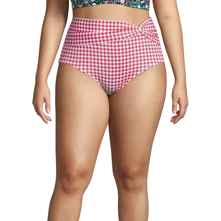 Swimsuits For All Women's Plus Size Chlorine Resistant High Waist