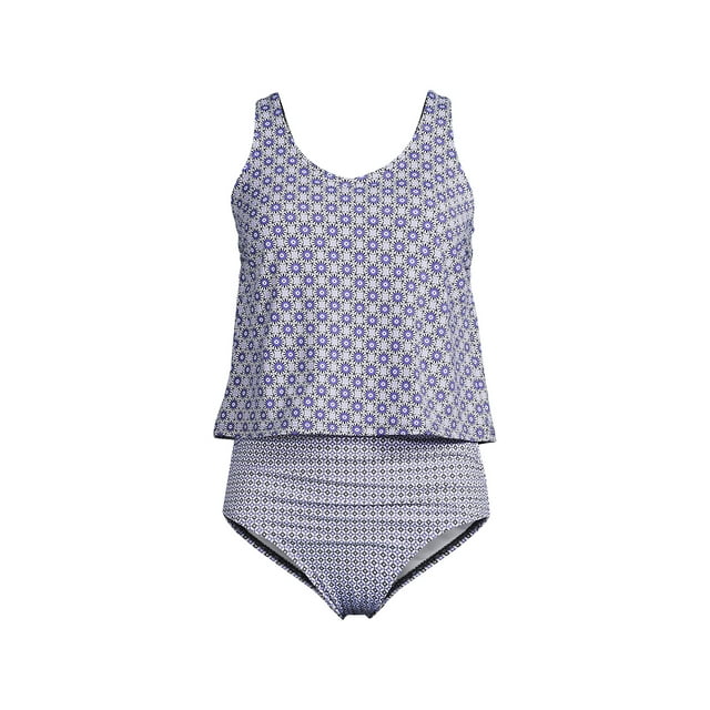 Lands' End Women's Plus Size Chlorine Resistant V-neck One Piece ...
