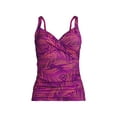 thumbnail image 1 of Lands' End Women's Plus Size Chlorine Resistant Wrap Underwire Tankini Swimsuit Top, 1 of 3