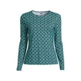 thumbnail image 1 of Lands' End Women's Plus Size Crew Neck Long Sleeve Rash Guard UPF 50 Sun Protection Swim Tee, 1 of 3