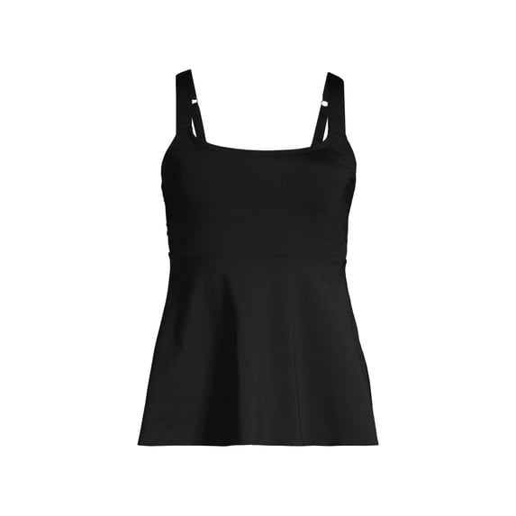 Lands' End Women's Plus Size DD-Cup Adjustable Scoop Neck Flutter Tankini Top