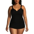 thumbnail image 1 of Lands' End Women's Plus Size DD-Cup SlenderSuit Tummy Control Chlorine Resistant Skirted One Piece Swimsuit, 1 of 3