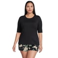 thumbnail image 1 of Lands' End Women's Plus Size SunShade UPF 50 Elbow Sleeve Rash Guard Swim Tee, 1 of 4