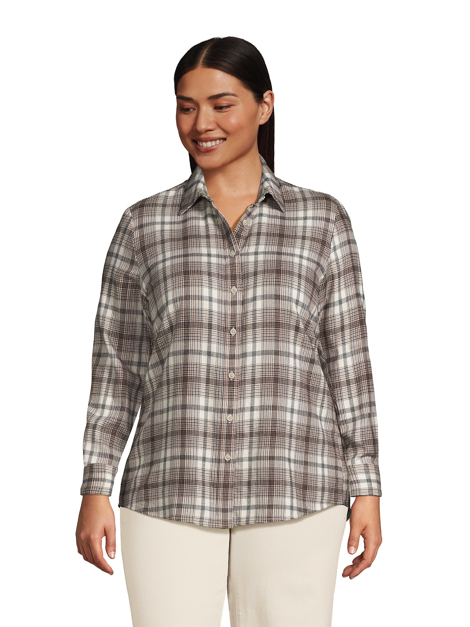 lands end womens flannel shirts
