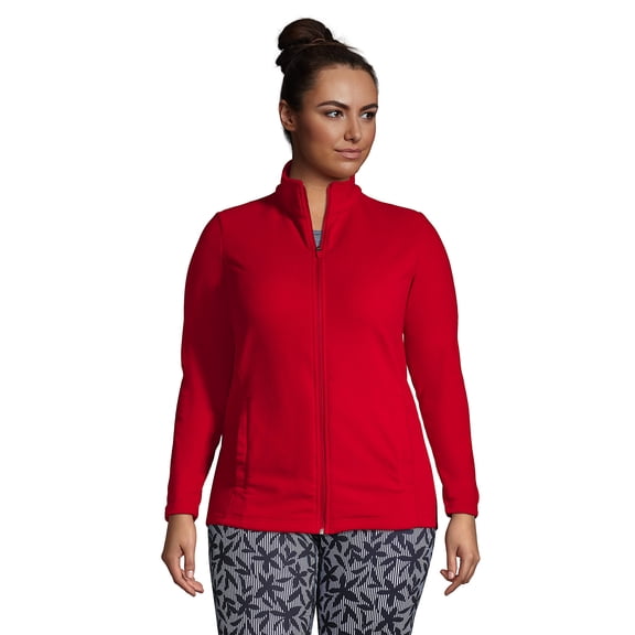 Lands' End Women's Plus Size Fleece Full Zip Jacket