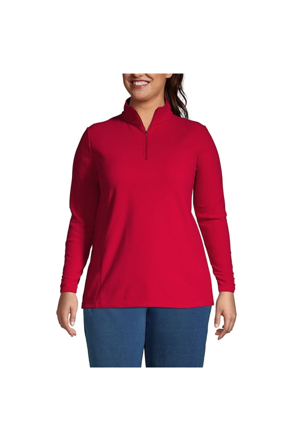 Women's Plus Size Anyweather Fleece Quarter Zip Pullover