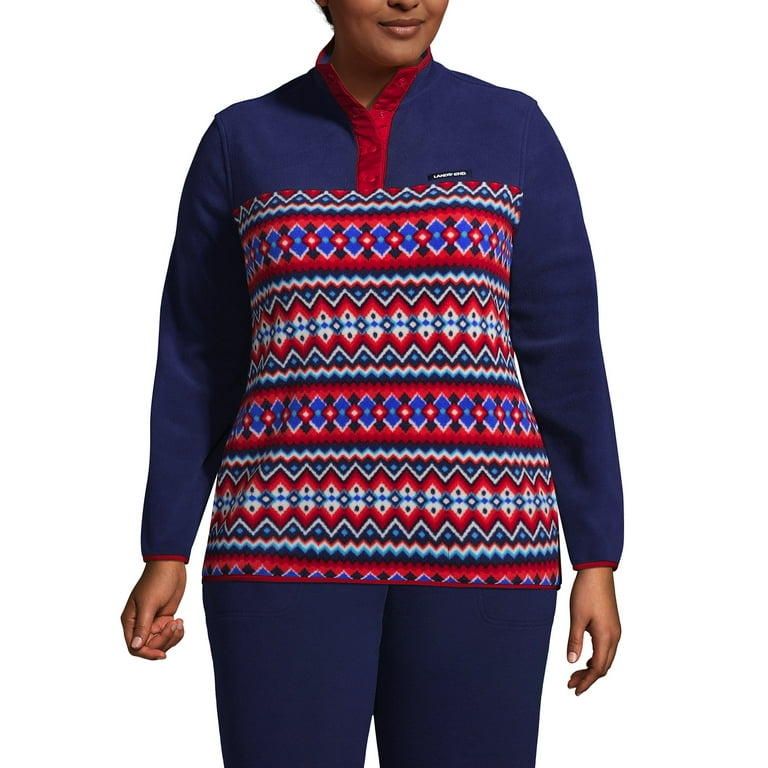 Lands end fleece pullover women's sales