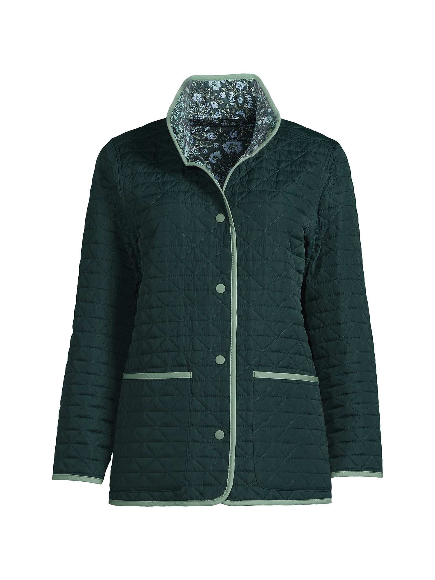 Lands' End Women's Plus Size Insulated Reversible Barn Jacket