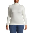 thumbnail image 1 of Lands' End Women's Plus Size Lightweight Jersey Fitted Turtleneck, 1 of 3