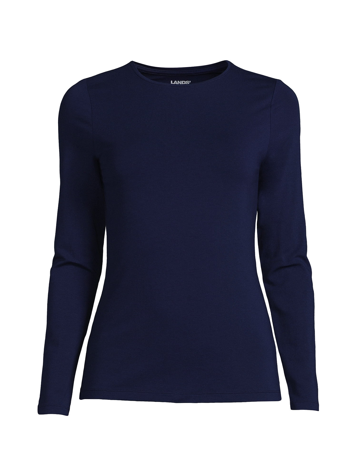 売れ筋商品|||ランズエンド カットソー トップス レディース Plus Size Long Sleeve Lightweight Jersey Crew Neck Top Light cornflower Lands' End Women's Plus Size Lightweight Jersey Skimming
