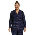 thumbnail image 1 of Lands' End Women's Plus Size Long Sleeve Print Flannel Pajama Top, 1 of 3
