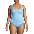 thumbnail image 1 of Lands' End Women's Plus Size Long Torso Square Neck Underwire Tankini Swimsuit Top, 1 of 3