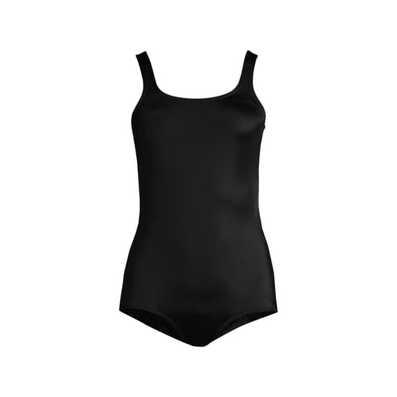 Lands' End Women's Plus Size Long Torso Tugless Low Leg One Piece Swimsuit