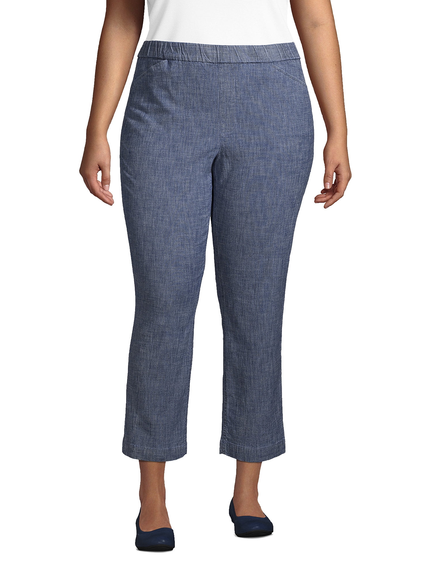 Lands end plus size best sale capris