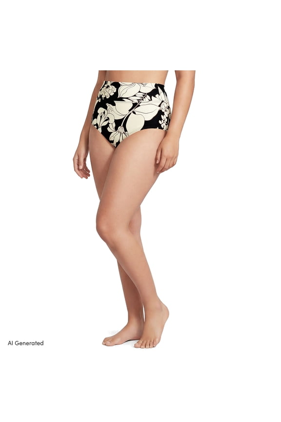Women's Plus Size Pinchless High Waisted Bikini Bottoms