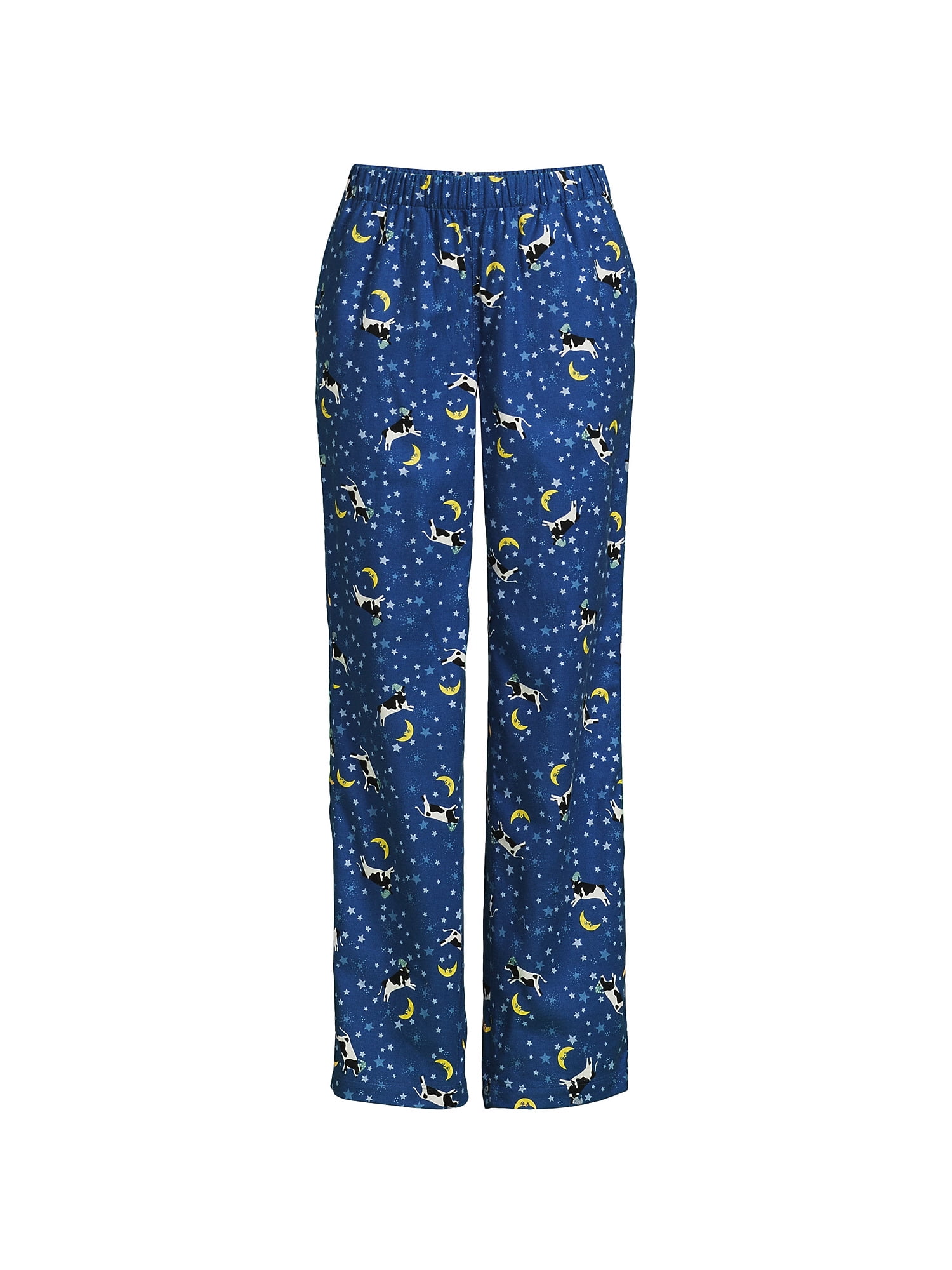 Lands End Women s Plus Size Print Flannel Pajama Pants Walmart