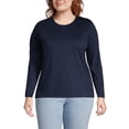 thumbnail image 1 of Lands' End Women's Plus Size Relaxed Supima Cotton Long Sleeve Crew Neck T-Shirt, 1 of 5