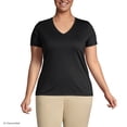 thumbnail image 1 of Lands' End Women's Plus Size Relaxed Supima Cotton V-Neck T-Shirt, 1 of 4