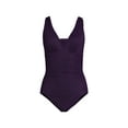 thumbnail image 1 of Lands' End Women's Plus Size Slender Suit Grecian Low Leg One Piece Swimsuit, 1 of 3