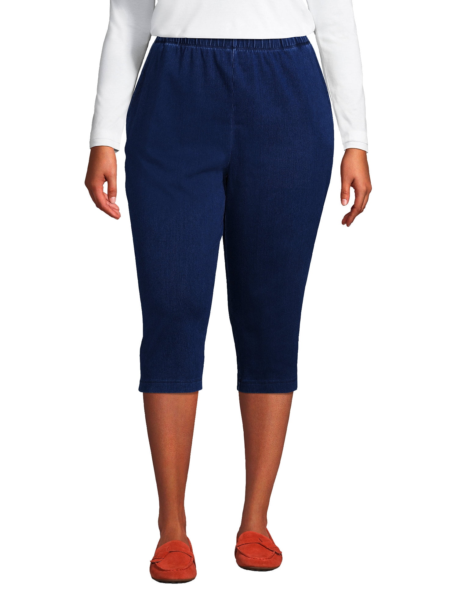 Lands end plus size best sale capris