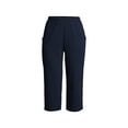 thumbnail image 1 of Lands' End Women's Plus Size Sport Knit High Rise Elastic Waist Capri Pants, 1 of 2