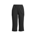 thumbnail image 1 of Lands' End Women's Plus Size Sport Knit High Rise Elastic Waist Capri Pants, 1 of 3