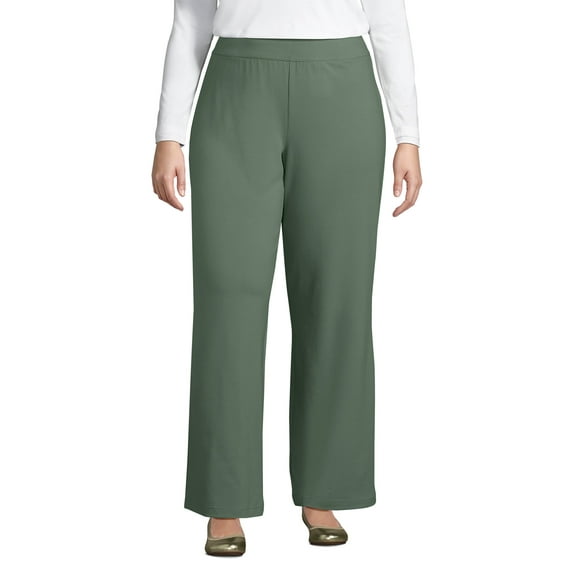 Lands' End Women's Plus Size Starfish High Rise Wide Leg Pants