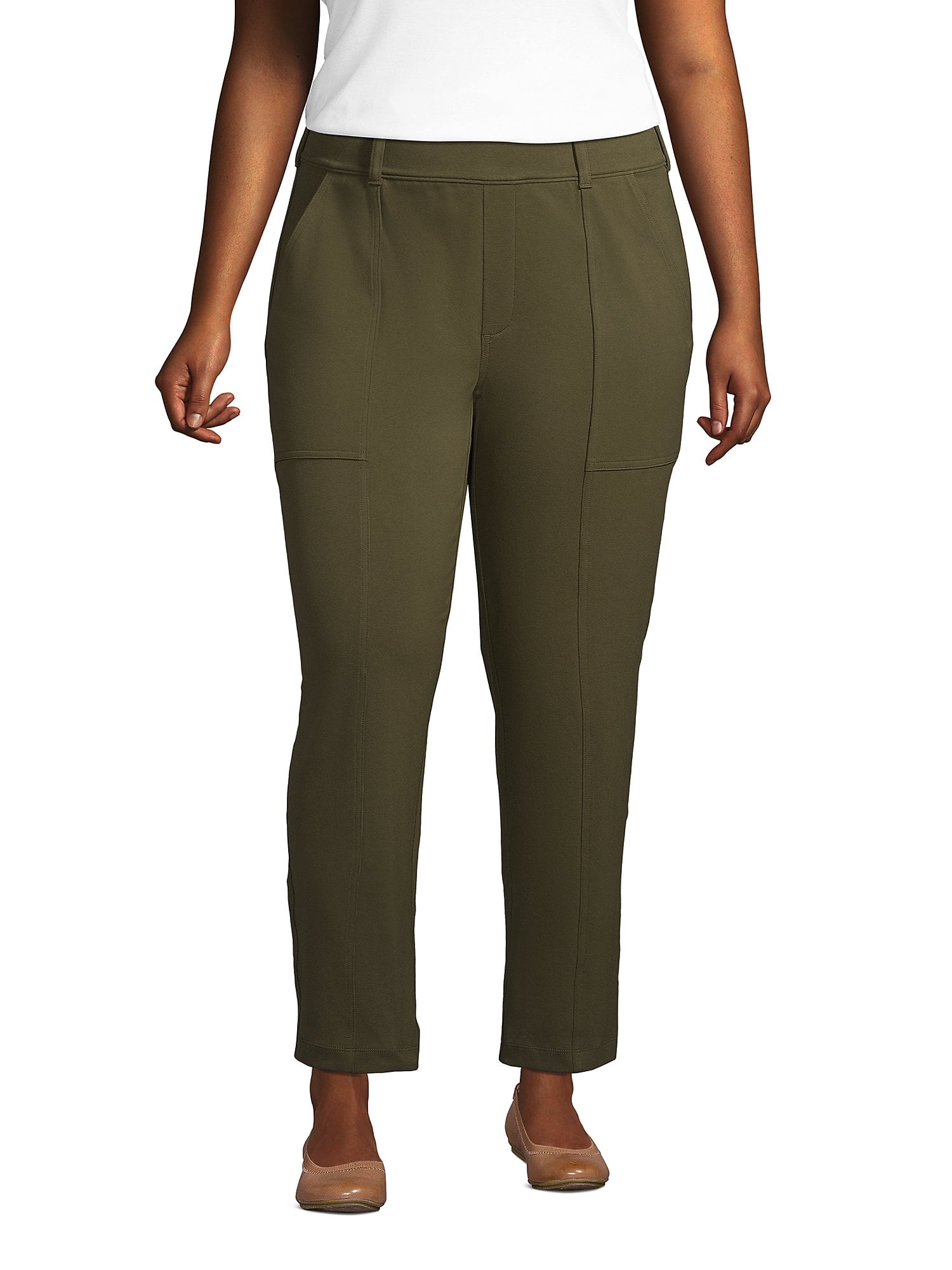 Lands End Women s Tall Starfish Mid Rise Elastic Waist Pull On