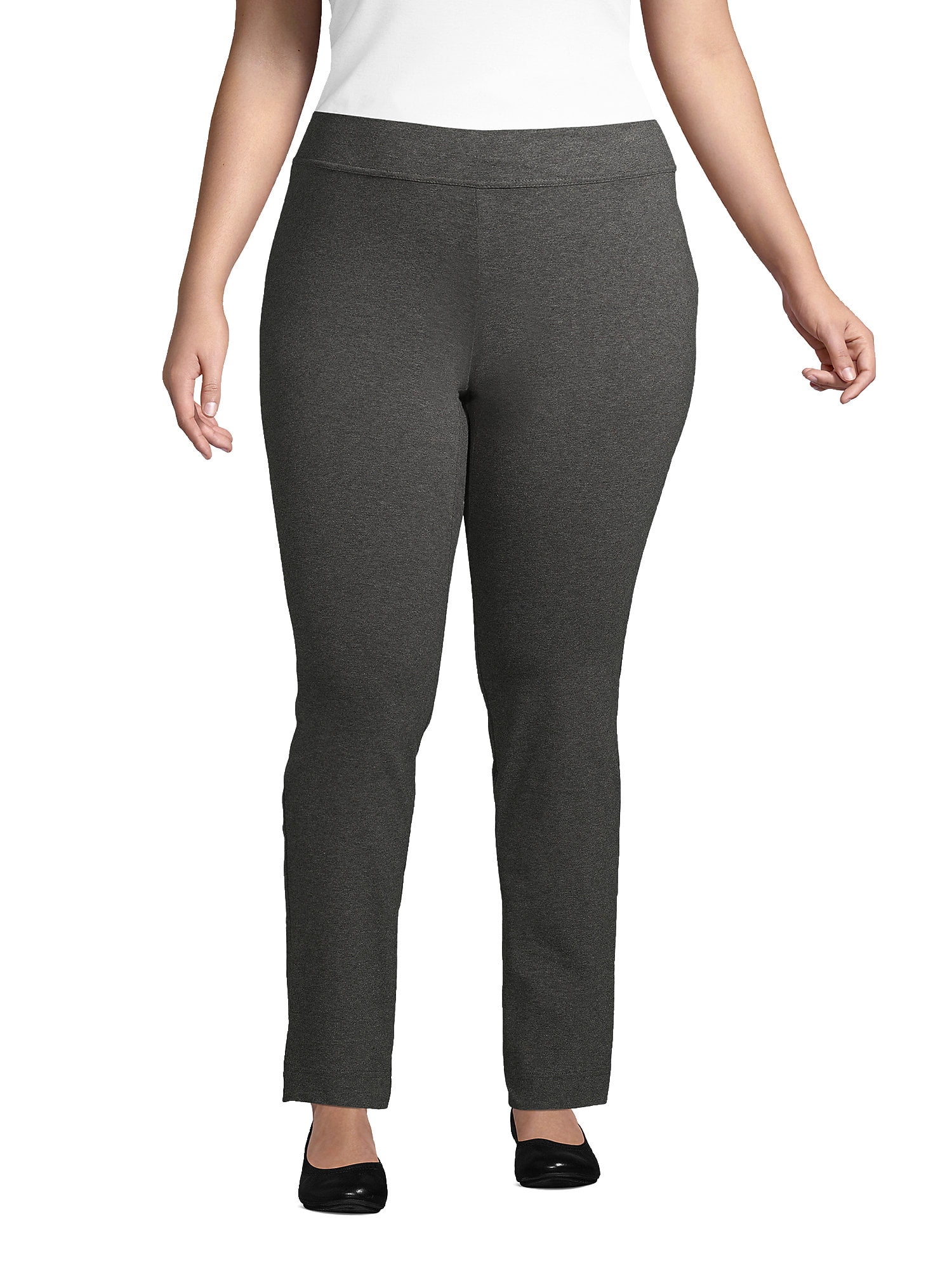 Lands' End Women's Plus Size Starfish Mid Rise Slim Leg Pants - Walmart.com