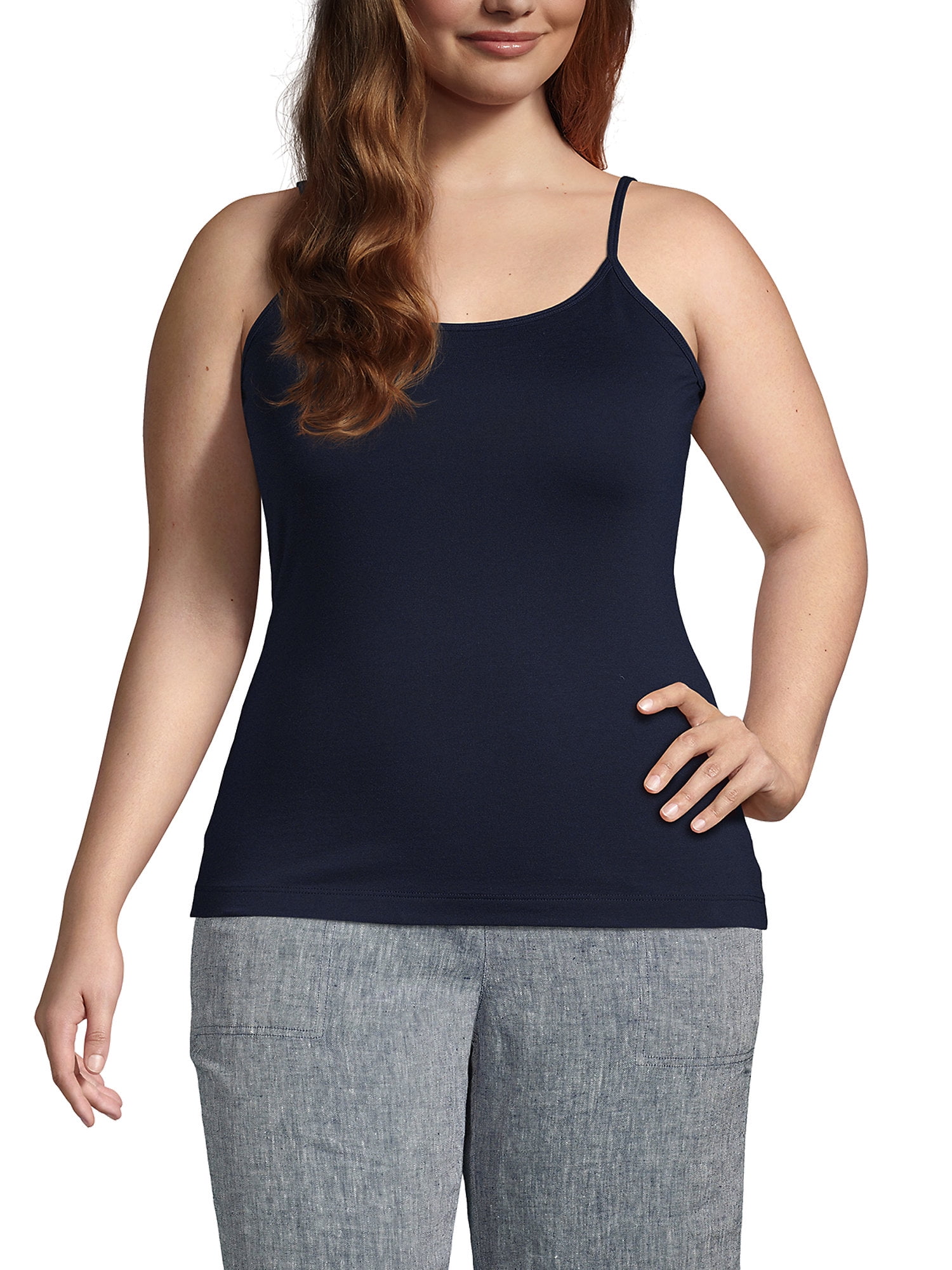 Buy Women's Plus Size Modal Padded Camisole with Built in Bra Cami  Adjustable Straps Solid Color Yoga Tank Tops S-5XL,6XL at