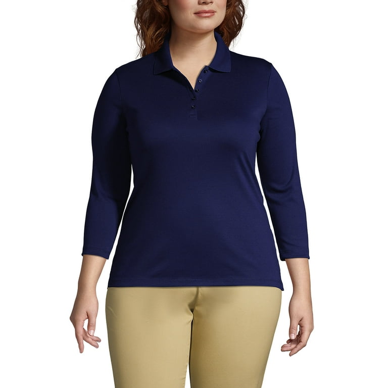 Lands' End Women's Plus Size Supima Cotton Polo