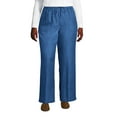 thumbnail image 1 of Lands' End Women's Plus Size TENCEL™ Fiber High Rise Wide Leg Pants, 1 of 3