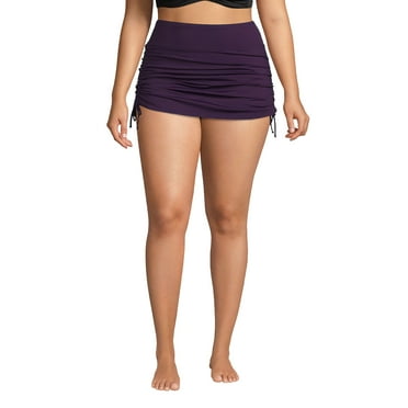 Lands' End Women's Plus Size Tummy Control Adjustable Swim Skirt Swim Bottoms