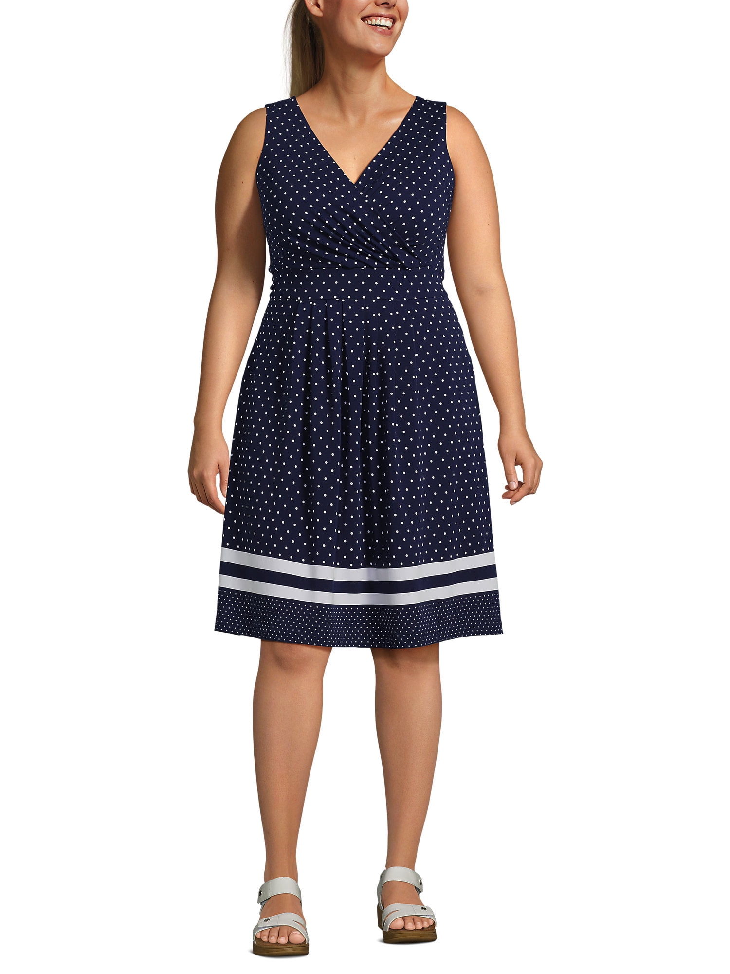 Lands end fit and flare dress hot sale