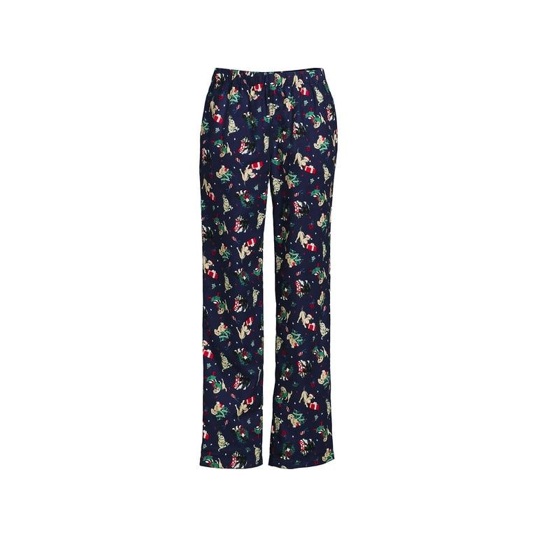Lands End Women s Print Flannel Pajama Pants Walmart