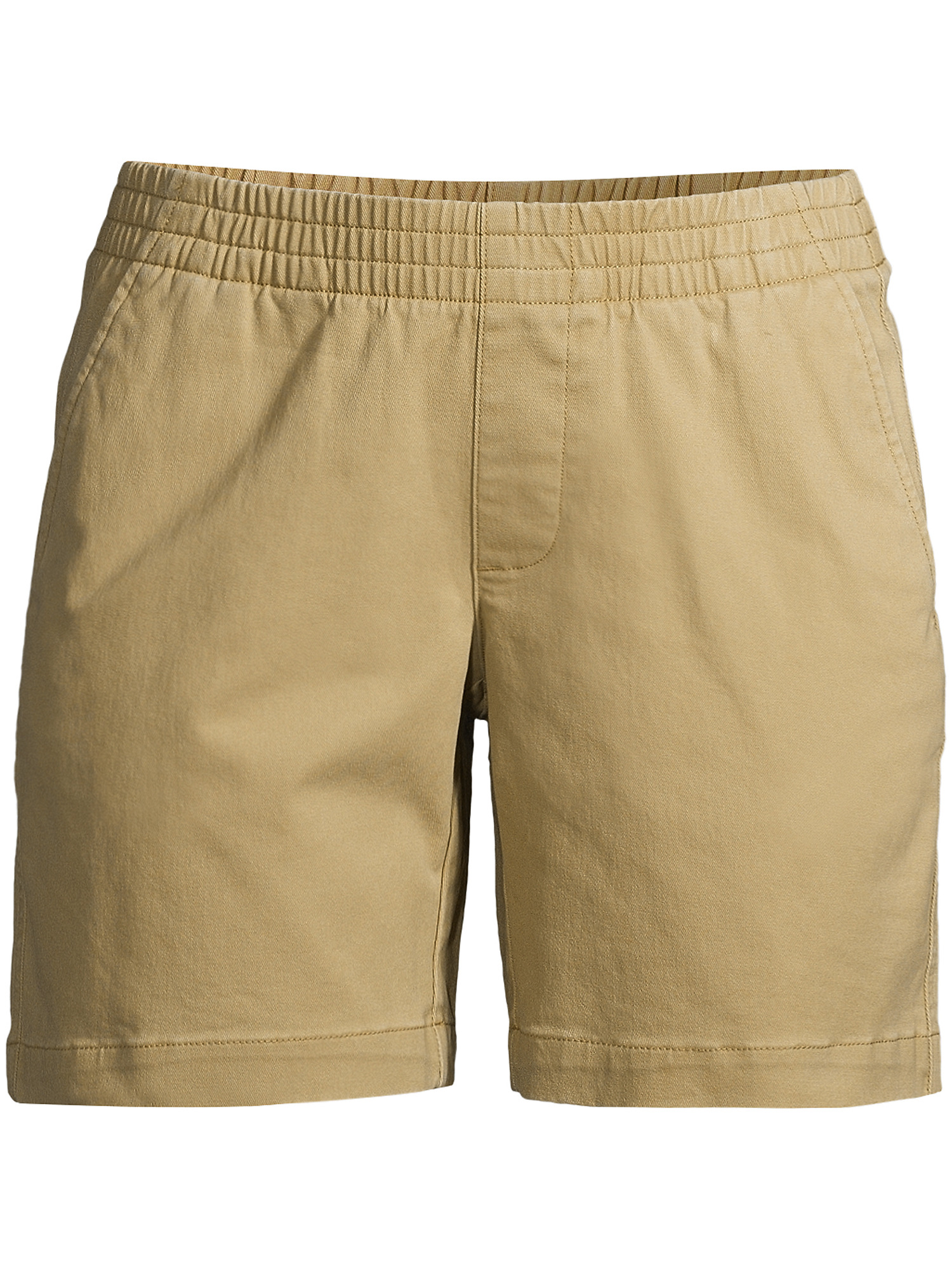 Lands’ End Women’s High Rise Pleated Chino Shorts – Cotton Twill, 7” Inseam, Stretch, With Pockets