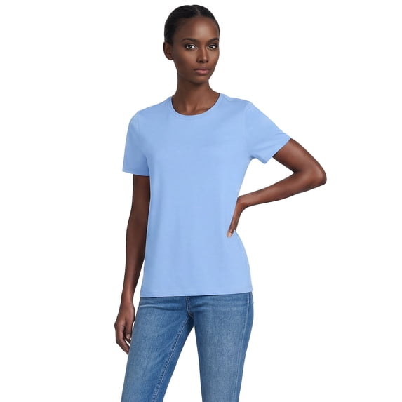 Lands' End Women's Relaxed Supima Cotton Crew Neck T-Shirt